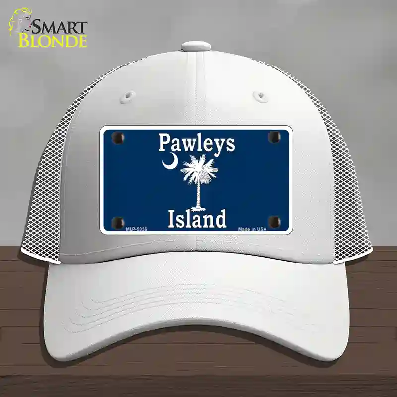 Pawleys Island Blue Novelty License Plate Hat Mesh / White