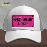 Worlds Greatest Nana Novelty License Plate Hat Mesh / White