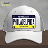 Philadelphia Pennsylvania State Novelty License Plate Hat Mesh / White