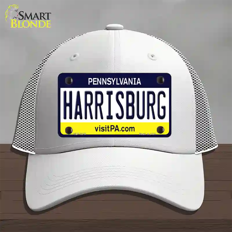 Harrisburg Pennsylvania State Novelty License Plate Hat Mesh / White