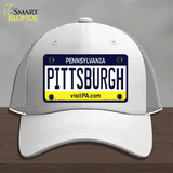 Pittsburgh Pennsylvania State Novelty License Plate Hat Mesh / White