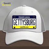 Gettysburg Pennsylvania State Novelty License Plate Hat Mesh / White