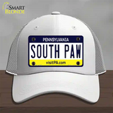 South Paw Pennsylvania State Novelty License Plate Hat Mesh / White