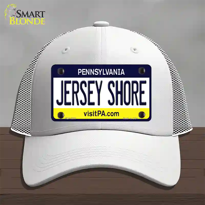 Jersey Shore Pennsylvania State Novelty License Plate Hat Mesh / White
