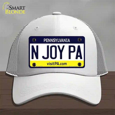 N Joy Pennsylvania State Novelty License Plate Hat Mesh / White