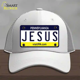 Jesus Pennsylvania State Novelty License Plate Hat Mesh / White