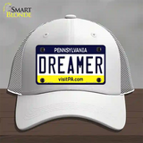 Dreamer Pennsylvania State Novelty License Plate Hat Mesh / White