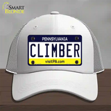 Climber Pennsylvania State Novelty License Plate Hat Mesh / White