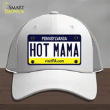 Hot Mama Pennsylvania State Novelty License Plate Hat Mesh / White