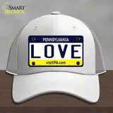 Love Pennsylvania State Novelty License Plate Hat Mesh / White