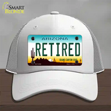 Arizona Retired Novelty License Plate Hat Mesh / White