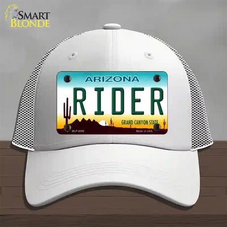Arizona Rider Novelty License Plate Hat Mesh / White