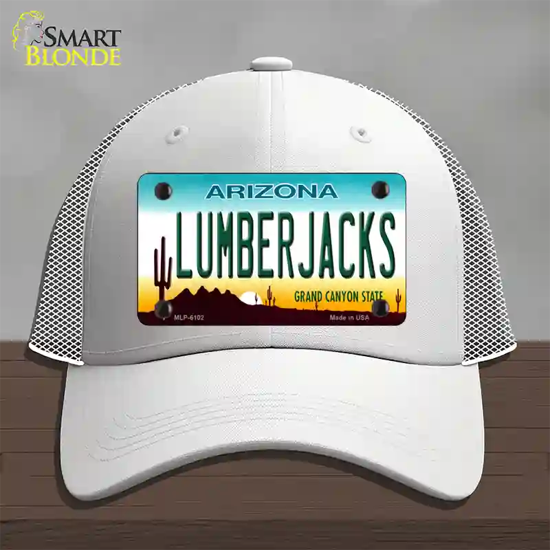 Arizona Lumberjacks Novelty License Plate Hat Mesh / White