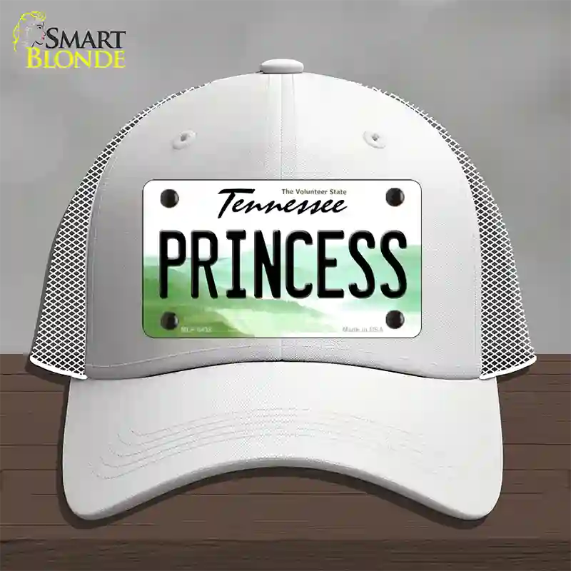 Princess Tennessee Novelty License Plate Hat Mesh / White