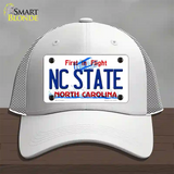 North Carolina State Novelty License Plate Hat Mesh / White
