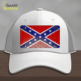 Confederate Flag Diamond Novelty License Plate Hat Mesh / White