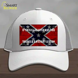History Lesson Novelty License Plate Hat Mesh / White