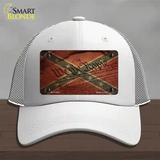 We The People Confederate Novelty License Plate Hat Mesh / White