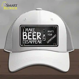 I Make Beer Disappear Novelty License Plate Hat Mesh / White
