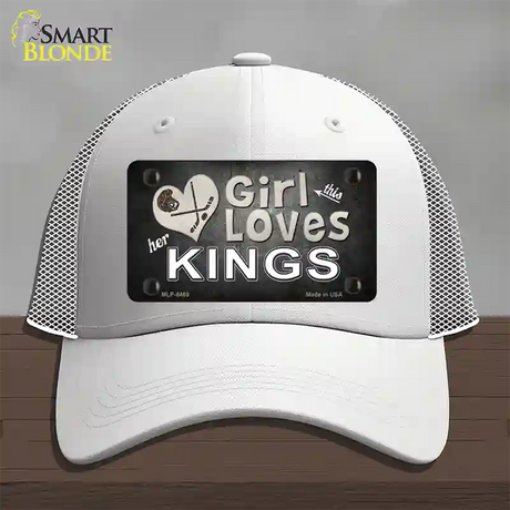 This Girl Loves Her Kings Hockey Novelty License Plate Hat Mesh / White