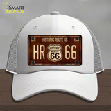 Historic Route 66 Vintage Novelty License Plate Hat Mesh White