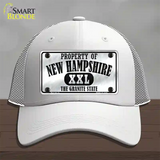 Property Of New Hampshire Novelty License Plate Hat Mesh / White
