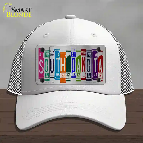 South Dakota License Plate Art Novelty License Plate Hat Mesh / White