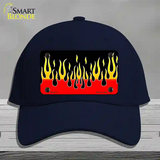 Flames Novelty License Plate Hat Cotton / Navy