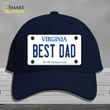 Best Dad Virginia Novelty License Plate Hat Cotton / Navy