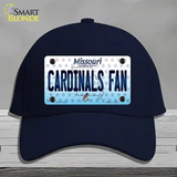 Cardinals Fan Missouri Novelty License Plate Hat Cotton / Navy