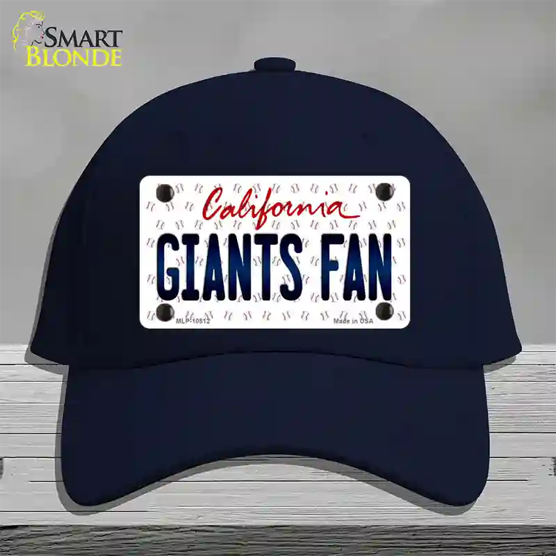 Giants Fan California Novelty License Plate Hat Cotton / Navy