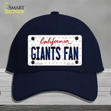 Giants Fan California Novelty License Plate Hat Cotton / Navy