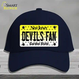 Devils Fan New Jersey Novelty License Plate Hat Cotton / Navy