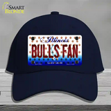 Bulls Fan Illinois Novelty License Plate Hat Cotton / Navy