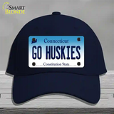Go Huskies Connecticut Novelty License Plate Hat Cotton / Navy