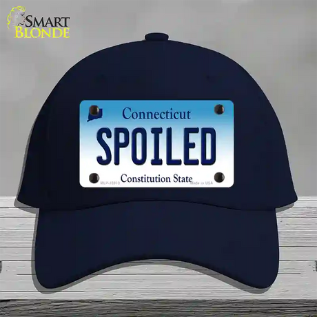 Spoiled Connecticut Novelty License Plate Hat Cotton / Navy