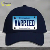 Married Connecticut Novelty License Plate Hat Cotton / Navy