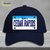 Cedar Rapids Iowa Novelty License Plate Hat Cotton / Navy