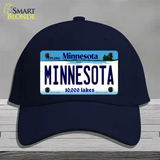 Minnesota State Novelty License Plate Hat Cotton / Navy