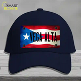 Vega Alta Puerto Rico Flag Novelty License Plate Hat Cotton / Navy