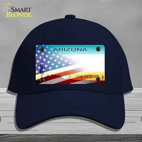 Arizona with American Flag Novelty License Plate Hat HAT-MLP-12331