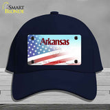 Arkansas with American Flag Novelty License Plate Hat HAT-MLP-12332