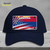 Arizona Centennial American Flag Novelty License Plate Hat HAT-MLP-12436