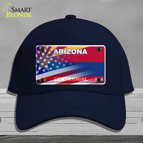 Arizona Centennial American Flag Novelty License Plate Hat HAT-MLP-12436