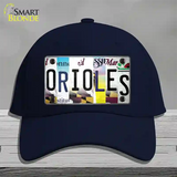 Orioles Strip Art Novelty License Plate Hat Tag Cotton Navy