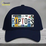 Raptors Strip Art Novelty License Plate Hat Tag Cotton Navy