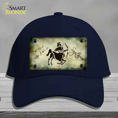 Sagittarius Zodiac Novelty License Plate Hat Cotton / Navy