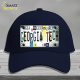 Georgia Tech Strip Art Novelty License Plate Hat Tag Cotton Navy