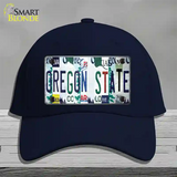 Oregon State Strip Art Novelty License Plate Hat Tag Cotton Navy