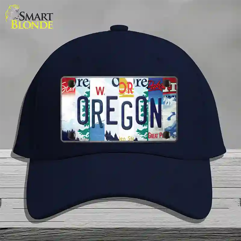 Oregon Strip Art Novelty License Plate Hat Tag Cotton Navy